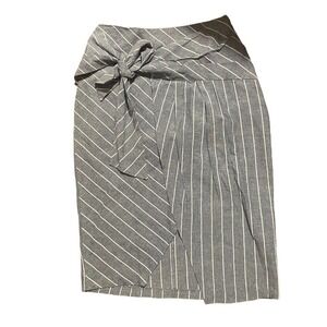 Cotton Candy LA Cotton Blend Blue & White Striped Skirt